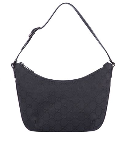 Gucci Vintage GG Shoulder Bag, &pound;395, Handbags, Black, Canvas, Front view